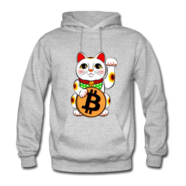 Bitcoin Lucky  Maneki Neko Kanye Mens West Sweat Homme Hoodies Men Sweatshirt Hoodies Hip Hop Streetwear Hoody Hoodie S-XXL - Crypto gear and stuff