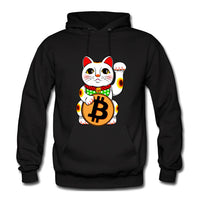 Bitcoin Lucky  Maneki Neko Kanye Mens West Sweat Homme Hoodies Men Sweatshirt Hoodies Hip Hop Streetwear Hoody Hoodie S-XXL - Crypto gear and stuff