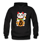 Bitcoin Lucky  Maneki Neko Kanye Mens West Sweat Homme Hoodies Men Sweatshirt Hoodies Hip Hop Streetwear Hoody Hoodie S-XXL - Crypto gear and stuff
