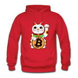 Bitcoin Lucky  Maneki Neko Kanye Mens West Sweat Homme Hoodies Men Sweatshirt Hoodies Hip Hop Streetwear Hoody Hoodie S-XXL - Crypto gear and stuff
