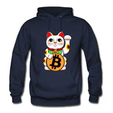 Bitcoin Lucky  Maneki Neko Kanye Mens West Sweat Homme Hoodies Men Sweatshirt Hoodies Hip Hop Streetwear Hoody Hoodie S-XXL - Crypto gear and stuff