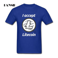 Litecoin Mens T Shirt Cotton 2018 New Fashion T-shirt I accept litecoin - Crypto gear and stuff