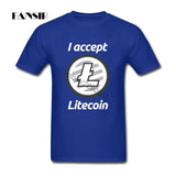 Litecoin Mens T Shirt Cotton 2018 New Fashion T-shirt I accept litecoin - Crypto gear and stuff