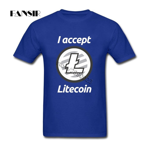 Litecoin Mens T Shirt Cotton 2018 New Fashion T-shirt I accept litecoin - Crypto gear and stuff