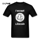 Litecoin Mens T Shirt Cotton 2018 New Fashion T-shirt I accept litecoin - Crypto gear and stuff