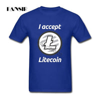 Litecoin Mens T Shirt Cotton 2018 New Fashion T-shirt I accept litecoin - Crypto gear and stuff