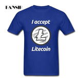 Litecoin Mens T Shirt Cotton 2018 New Fashion T-shirt I accept litecoin - Crypto gear and stuff