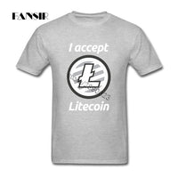 Litecoin Mens T Shirt Cotton 2018 New Fashion T-shirt I accept litecoin - Crypto gear and stuff