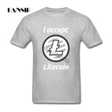 Litecoin Mens T Shirt Cotton 2018 New Fashion T-shirt I accept litecoin - Crypto gear and stuff