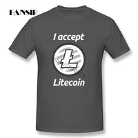 Litecoin Mens T Shirt Cotton 2018 New Fashion T-shirt I accept litecoin - Crypto gear and stuff