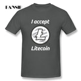 Litecoin Mens T Shirt Cotton 2018 New Fashion T-shirt I accept litecoin - Crypto gear and stuff