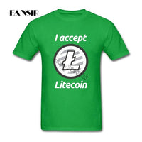 Litecoin Mens T Shirt Cotton 2018 New Fashion T-shirt I accept litecoin - Crypto gear and stuff
