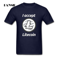 Litecoin Mens T Shirt Cotton 2018 New Fashion T-shirt I accept litecoin - Crypto gear and stuff