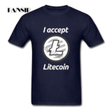 Litecoin Mens T Shirt Cotton 2018 New Fashion T-shirt I accept litecoin - Crypto gear and stuff