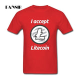 Litecoin Mens T Shirt Cotton 2018 New Fashion T-shirt I accept litecoin - Crypto gear and stuff