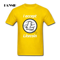 Litecoin Mens T Shirt Cotton 2018 New Fashion T-shirt I accept litecoin - Crypto gear and stuff