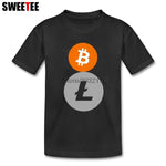 Bitcoin Litecoin T Shirt  Kids Short Sleeve 4T-8T Crew Neck T-Shirt  children's Designer Camisetas Top Clothes For Boys Girls - Crypto gear and stuff