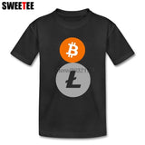 Bitcoin Litecoin T Shirt  Kids Short Sleeve 4T-8T Crew Neck T-Shirt  children's Designer Camisetas Top Clothes For Boys Girls - Crypto gear and stuff