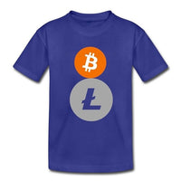 Bitcoin Litecoin T Shirt  Kids Short Sleeve 4T-8T Crew Neck T-Shirt  children's Designer Camisetas Top Clothes For Boys Girls - Crypto gear and stuff