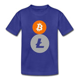 Bitcoin Litecoin T Shirt  Kids Short Sleeve 4T-8T Crew Neck T-Shirt  children's Designer Camisetas Top Clothes For Boys Girls - Crypto gear and stuff