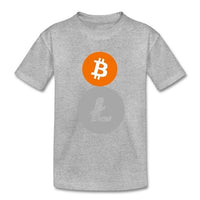 Bitcoin Litecoin T Shirt  Kids Short Sleeve 4T-8T Crew Neck T-Shirt  children's Designer Camisetas Top Clothes For Boys Girls - Crypto gear and stuff