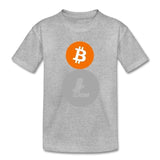Bitcoin Litecoin T Shirt  Kids Short Sleeve 4T-8T Crew Neck T-Shirt  children's Designer Camisetas Top Clothes For Boys Girls - Crypto gear and stuff