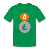 Bitcoin Litecoin T Shirt  Kids Short Sleeve 4T-8T Crew Neck T-Shirt  children's Designer Camisetas Top Clothes For Boys Girls - Crypto gear and stuff