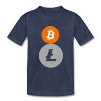 Bitcoin Litecoin T Shirt  Kids Short Sleeve 4T-8T Crew Neck T-Shirt  children's Designer Camisetas Top Clothes For Boys Girls - Crypto gear and stuff