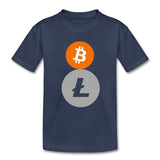 Bitcoin Litecoin T Shirt  Kids Short Sleeve 4T-8T Crew Neck T-Shirt  children's Designer Camisetas Top Clothes For Boys Girls - Crypto gear and stuff