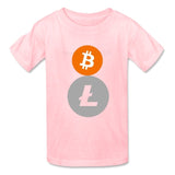 Bitcoin Litecoin T Shirt  Kids Short Sleeve 4T-8T Crew Neck T-Shirt  children's Designer Camisetas Top Clothes For Boys Girls - Crypto gear and stuff