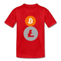 Bitcoin Litecoin T Shirt  Kids Short Sleeve 4T-8T Crew Neck T-Shirt  children's Designer Camisetas Top Clothes For Boys Girls - Crypto gear and stuff