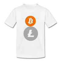 Bitcoin Litecoin T Shirt  Kids Short Sleeve 4T-8T Crew Neck T-Shirt  children's Designer Camisetas Top Clothes For Boys Girls - Crypto gear and stuff