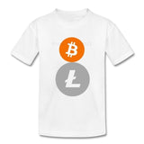 Bitcoin Litecoin T Shirt  Kids Short Sleeve 4T-8T Crew Neck T-Shirt  children's Designer Camisetas Top Clothes For Boys Girls - Crypto gear and stuff