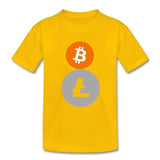 Bitcoin Litecoin T Shirt  Kids Short Sleeve 4T-8T Crew Neck T-Shirt  children's Designer Camisetas Top Clothes For Boys Girls - Crypto gear and stuff