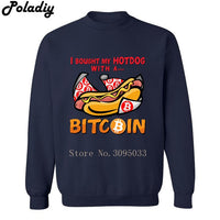 I bought my hotdog with a Bitcoin Mens Women Funny Sweatshirts Harajuku Men Printed Cryptocurrency Hoodies Sweatshirt - Crypto gear and stuff