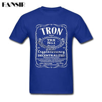 Tron Coin Cryptocurrency Shirts Normal Men T-shirts Short Sleeve Pure Cotton O Neck T Shirt For Male - Crypto gear and stuff