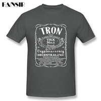 Tron Coin Cryptocurrency Shirts Normal Men T-shirts Short Sleeve Pure Cotton O Neck T Shirt For Male - Crypto gear and stuff