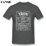 Tron Coin Cryptocurrency Shirts Normal Men T-shirts Short Sleeve Pure Cotton O Neck T Shirt For Male - Crypto gear and stuff