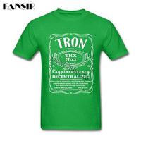 Tron Coin Cryptocurrency Shirts Normal Men T-shirts Short Sleeve Pure Cotton O Neck T Shirt For Male - Crypto gear and stuff