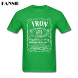 Tron Coin Cryptocurrency Shirts Normal Men T-shirts Short Sleeve Pure Cotton O Neck T Shirt For Male - Crypto gear and stuff