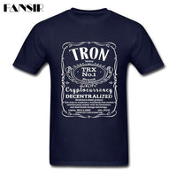 Tron Coin Cryptocurrency Shirts Normal Men T-shirts Short Sleeve Pure Cotton O Neck T Shirt For Male - Crypto gear and stuff