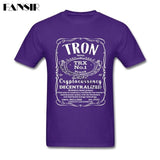 Tron Coin Cryptocurrency Shirts Normal Men T-shirts Short Sleeve Pure Cotton O Neck T Shirt For Male - Crypto gear and stuff
