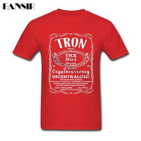 Tron Coin Cryptocurrency Shirts Normal Men T-shirts Short Sleeve Pure Cotton O Neck T Shirt For Male - Crypto gear and stuff