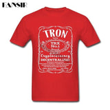 Tron Coin Cryptocurrency Shirts Normal Men T-shirts Short Sleeve Pure Cotton O Neck T Shirt For Male - Crypto gear and stuff