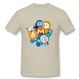 Fit Formal T Shirt Editor Ethereum Litecoin Tees with Bitcoin Ripple Mens DIY T-Shirt - Crypto gear and stuff
