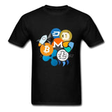 Fit Formal T Shirt Editor Ethereum Litecoin Tees with Bitcoin Ripple Mens DIY T-Shirt - Crypto gear and stuff