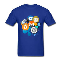 Fit Formal T Shirt Editor Ethereum Litecoin Tees with Bitcoin Ripple Mens DIY T-Shirt - Crypto gear and stuff
