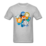 Fit Formal T Shirt Editor Ethereum Litecoin Tees with Bitcoin Ripple Mens DIY T-Shirt - Crypto gear and stuff