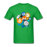 Fit Formal T Shirt Editor Ethereum Litecoin Tees with Bitcoin Ripple Mens DIY T-Shirt - Crypto gear and stuff