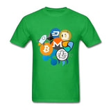 Fit Formal T Shirt Editor Ethereum Litecoin Tees with Bitcoin Ripple Mens DIY T-Shirt - Crypto gear and stuff